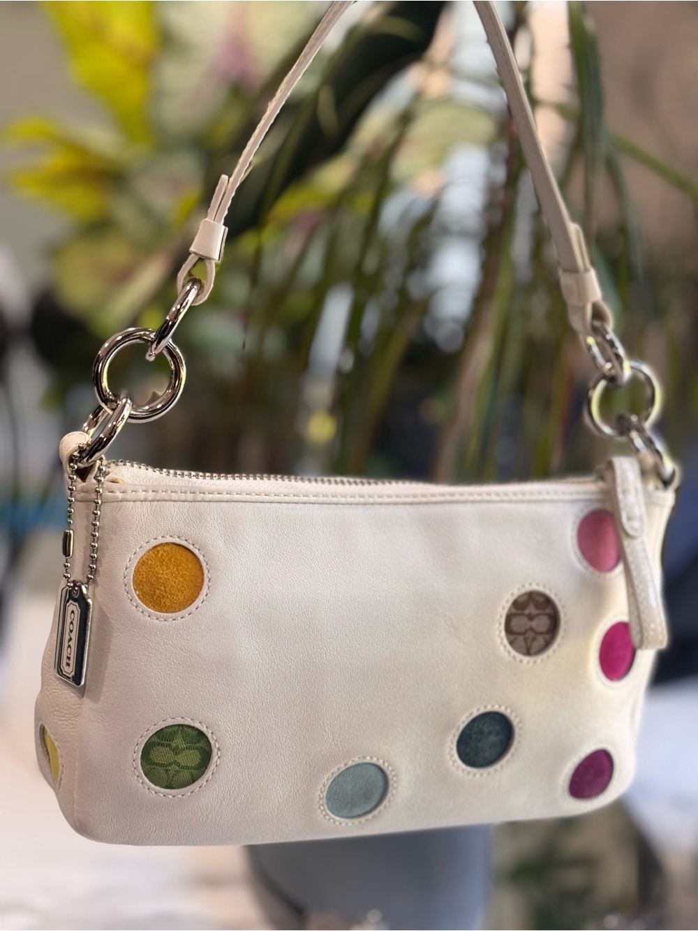 Coach Limited Edition Demi Bag Multicolor Polka Dots #3677